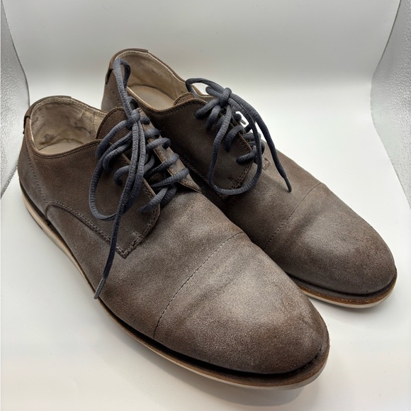 John Varvatos Sneakers Charcoal Waxed Suede Men's 12 Oxford Shoes
